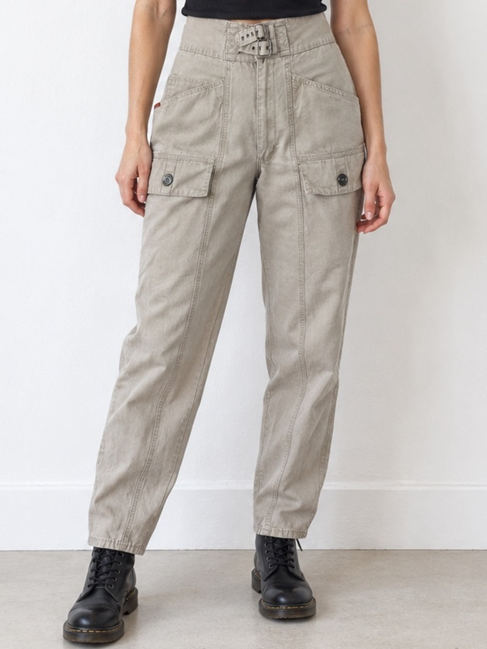 Vintage 90s Cheenos High-Rise Cargo Utility Gurkha style Pants 26” Waist XS